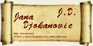 Jana Đokanović vizit kartica